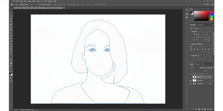 How To Turn a Photo Into a Line Drawing In Photoshop