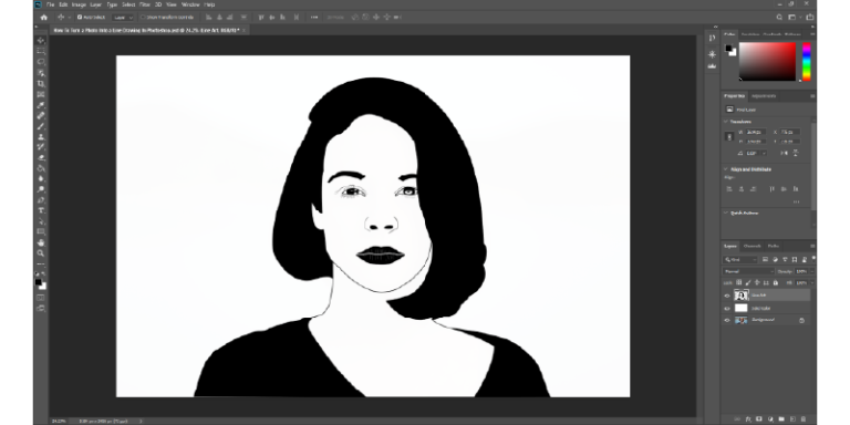 How To Turn A Photo Into A Line Drawing In Photoshop